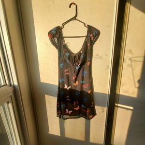 Butterfly print dress